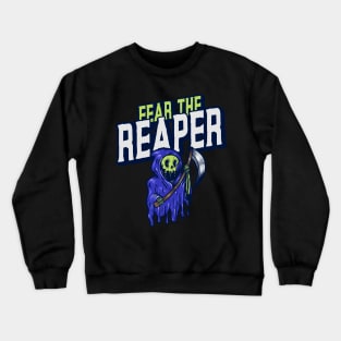 Fear The Reaper Funny Halloween Design Crewneck Sweatshirt